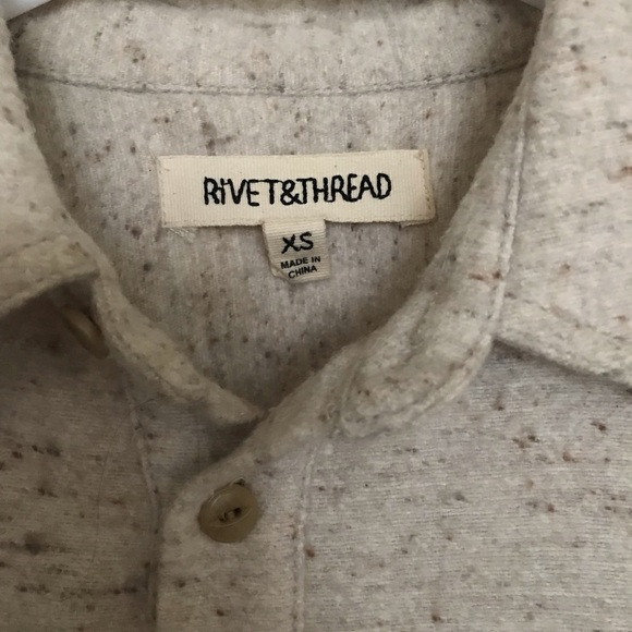 Madewell Rivet & Thread Half Button Flannel - Picture 2 of 7